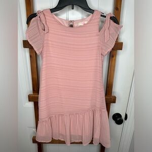 Girls GB cold shoulder ruffle dress